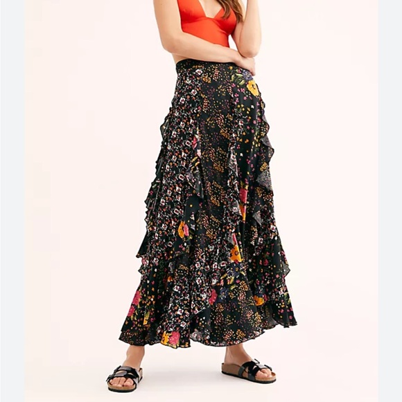 Free People Dresses & Skirts - NWTfree people forever flirt Maxi skirt Sz 12 Boho Cottagecore Grunge Whimsigoth